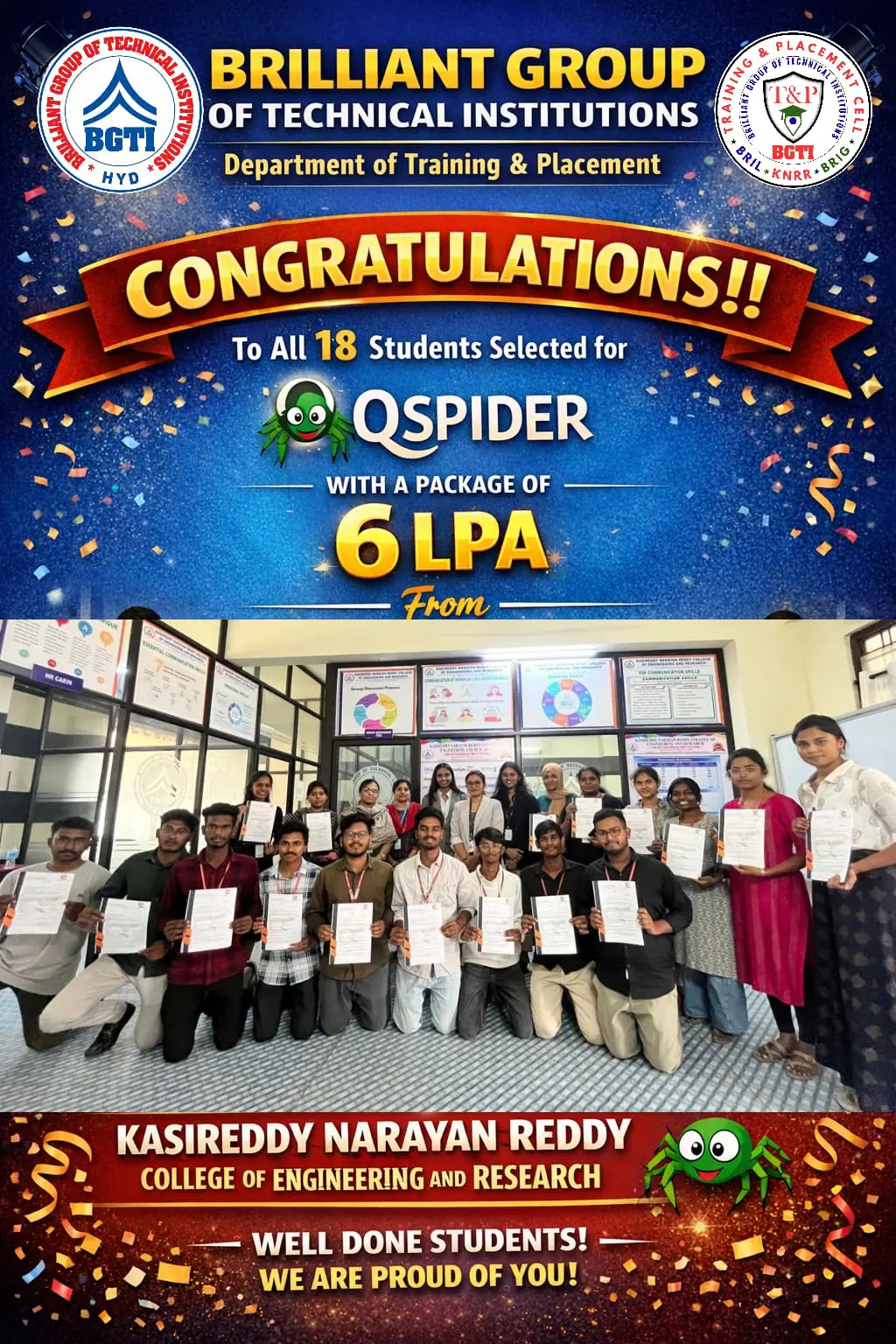 14-03-2026 - 18 Students Placed with 6 LPA in QSpiders